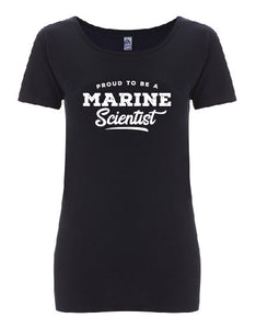 Proud to be a marine scientist dames t-shirt